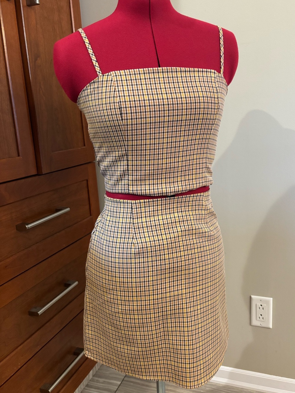 NWOT ✨ Urban Outfitters Cotton Plaid Matching Tank top & Mini Skirt Set Sz 4 / S